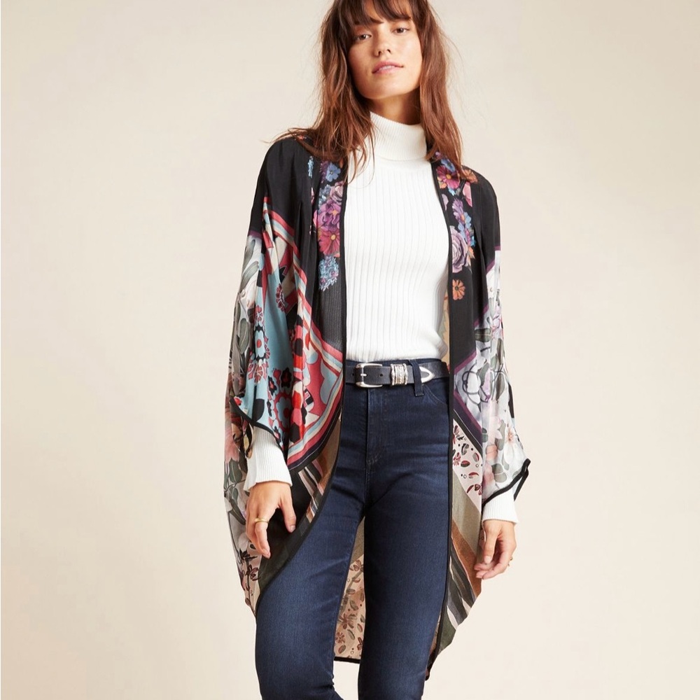 Anthropologie Floral Shara Kimono one size